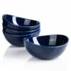 Budget 🥰 Sweese Navy Curved Porcelain Bowls ✔️ -SWEESE Salles 10ozcurvedbowlsnavy