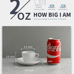 Best Pirce 😉 Sweese Porcelain Espresso Cups with Saucers 😀 -SWEESE Salles 20200415165542