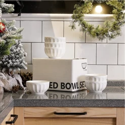 Discount 🎁 Sweese White Fluted Porcelain Bowls, Set of 6 ⭐ -SWEESE Salles 20200417100647 a0b7b497 dd8e 4113 8482 6e7a72fc5ff7