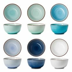 Flash Sale 🎉 Sweese Blue Gradient Porcelain Bowls 🛒 -SWEESE Salles 4df7aba6f6bb94cfd717eb1ef78b1216