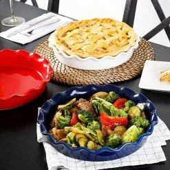 Discount 🛒 Sweese Ruffled Ceramic Pie Pan ⌛ -SWEESE Salles 81KkeQNoEHL. AC SL1500 e7d61252 1678 4a15 a798 92b461fd1902