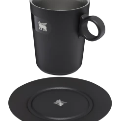Deals 😀 Stanley The DayBreak Café Latte Cup & Stillness Saucer | 10.6 OZ ✨ -SWEESE Salles B2B Web PNG Cafe Latte Cup Stillness Saucer 10 6OZ Matte Black Hero Exploded