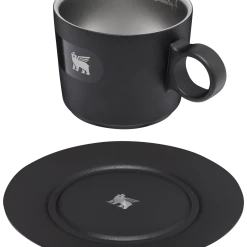 New 🎁 Stanley The DayBreak Cappuccino Cup & Stillness Saucer | 6.5 OZ 🤩 -SWEESE Salles B2B Web PNG Cappucino Cup Stillness Saucer 6 5OZ Matte Black Hero Exploded