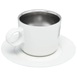 New 🎁 Stanley The DayBreak Cappuccino Cup & Stillness Saucer | 6.5 OZ 🤩 -SWEESE Salles B2B Web PNG Cappucino Cup Stillness Saucer 6 5OZ Pale Stone Hero Back