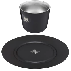 Wholesale ⭐ Stanley The DayBreak Demitasse Cup & Stillness Saucer | 2.2 OZ ❤️ -SWEESE Salles B2B Web PNG Demitasse Cup Stillness Saucer 2 2OZ Matte Black Hero Exploded