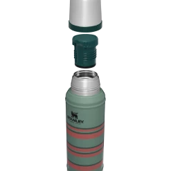 Outlet 🥰 Stanley The Vintage Loom Legendary Classic Bottle | 1.0 QT 👍 -SWEESE Salles B2B Web PNG The Vintage Loom Classic Bottle 1 0QT Heritage Stripe Hero Exploded