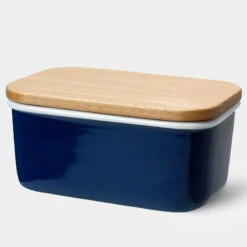 Cheap ⌛ Sweese Rectangle Butter Dish with Beech Wooden Lid 😉 -SWEESE Salles Butter Dish with Beech Wooden Lid Navy 4bae57bd 0ba9 40f2 87a0 6fb6a7e6cdc3