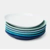 Deals 😀 Sweese Blue Assorted Curved Porcelain Plates 👍 -SWEESE Salles Dessert plate set 6 blue series