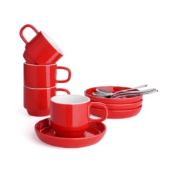 Brand new ✔️ Sweese Espresso Cups with Saucers and Spoons 👏 -SWEESE Salles EspressoCupswithsaucers 3