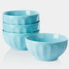Top 10 β Sweese Turquoise Porcelain Fluted Bowls, Set of 4 𧨠1 Top 10 β Sweese Turquoise Porcelain Fluted Bowls, Set of 4 𧨠-SWEESE Salles FlutedBowls 26oz set 4 Sea blue