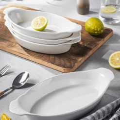 Buy 🌟 Sweese Porcelain Oval Au Gratin Pans 🥰 -SWEESE Salles OvalAuGratinPans 5