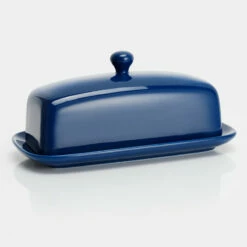 Outlet ⭐ Sweese Porcelain Rectangle Butter Dish with Lid ✔️ -SWEESE Salles Porcelain Butter Dish with Lid Navy f4e44489 e8e9 471f 9890 48372dc09300