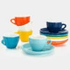New 🔥 Sweese Porcelain Espresso Cups with Saucers 😍 -SWEESE Salles Porcelain Espresso Cups with Saucers 2 Ounce Hot Assorted Colors