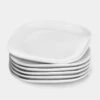 Best Sale ❤️ Sweese Square White Porcelain Plates 😀 -SWEESE Salles Square dinner plate set 6 white