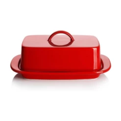 Best Pirce 😍 Sweese Porcelain Rectangle Butter Dish 👏 -SWEESE Salles butterdishwithhandlelid 1