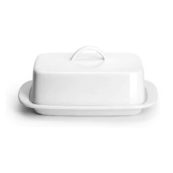 Best Pirce 😍 Sweese Porcelain Rectangle Butter Dish 👏 -SWEESE Salles butterdishwithhandlelid 3