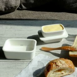 Coupon ⌛ Sweese White French Butter Keeper Crock 😉 -SWEESE Salles butterkeeperwithlid 4