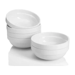 Cheapest β Sweese White Round Porcelain Stackable Bowls π₯
