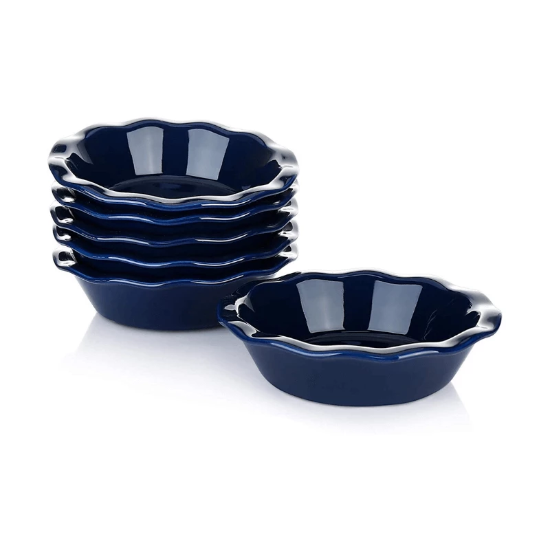 Outlet ✨ Sweese Ceramic Ruffled Mini Pie Pans ⭐ 4 Outlet ✨ Sweese Ceramic Ruffled Mini Pie Pans ⭐ - Image 2