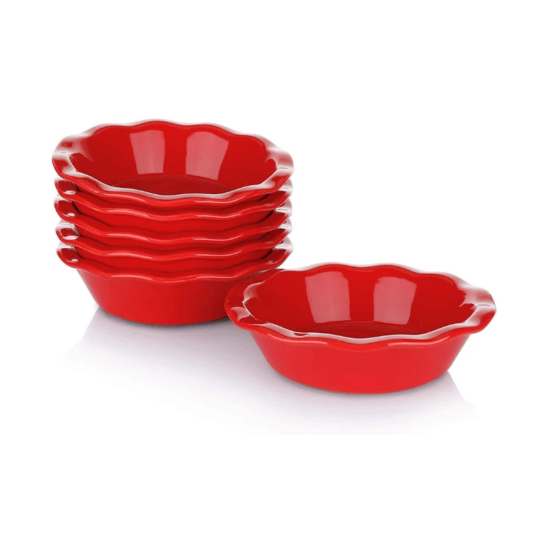 Outlet ✨ Sweese Ceramic Ruffled Mini Pie Pans ⭐ 6 Outlet ✨ Sweese Ceramic Ruffled Mini Pie Pans ⭐ - Image 4