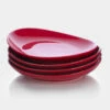 Best reviews of 🌟 Sweese Red Curved Porcelain Plates 😀 -SWEESE Salles dessertplates 6