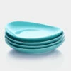 Flash Sale ❤️ Sweese Turquoise Curved Porcelain Plates 🥰 -SWEESE Salles dessertplates 8