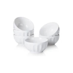 Discount 🎁 Sweese White Fluted Porcelain Bowls, Set of 6 ⭐ -SWEESE Salles flutedbolws 7bbc9d2c a1f9 4b9d 9d99 d147f6178942
