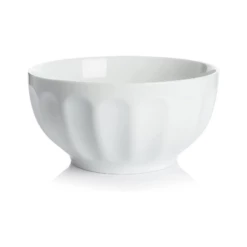 Discount 🎁 Sweese White Fluted Porcelain Bowls, Set of 6 ⭐ -SWEESE Salles flutedbowl