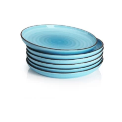 Best Pirce ⭐ Sweese Gradient Porcelain Plates, Set of 6 😍 -SWEESE Salles porcelainplates