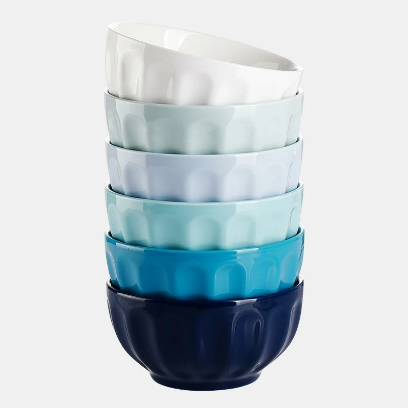 Discount βοΈ Sweese Blue Assorted Fluted Porcelain Bowls π€© 3 Discount βοΈ Sweese Blue Assorted Fluted Porcelain Bowls π€©